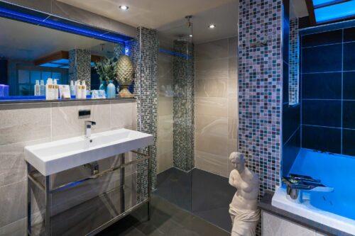 The Indulgence Suite boasts a walk in shower