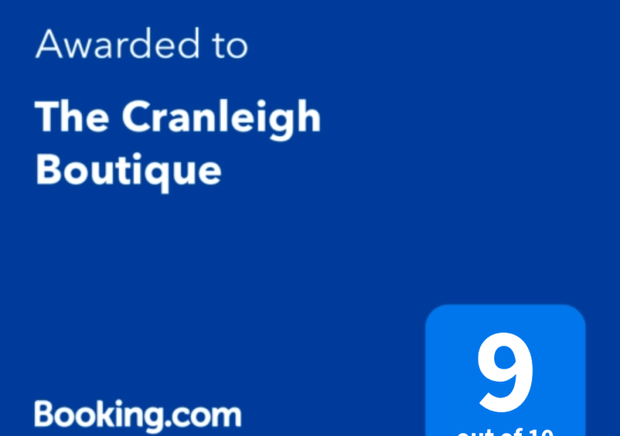 booking dot com award 9 out of 10 for the Cranleigh Boutique
