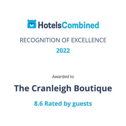 The Cranleigh Boutique – Hotels Combined Recognition of Excellence Award 2022